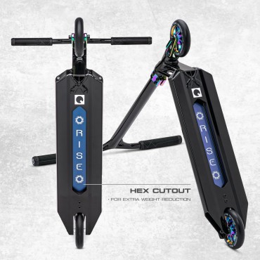 Sequel Rise Stunt Scooter – Complete Pro Trick Scooter with Aluminum Frame, 110mm Wheels, 220 lbs Weight Capacity, Ages 8+